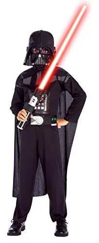 Rubie ́s Kostüm Darth Vader Kinderkostüm - Star Wars Lizenzkostüm - Kostüme für Kinder, Größe 128/140, ideal für Halloween und Karneval, mit hochwertigem Overall und Maske für authentisches Star Wars Erlebnis.