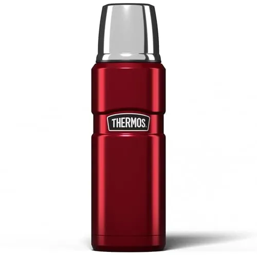 Thermos King Thermoskanne/Thermosflasche, 0,47 l, Edelstahl, Rot