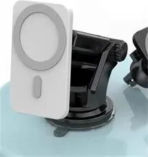 1stCOOL Qi drahtloses magnetisches Autoladegerät 15W, MagSafe kompatibel, weiß