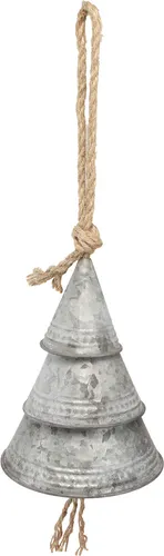 Deko Glocken Zink Vintage Weihnachtsglocken H19cm, rustikale Weihnachtsdeko