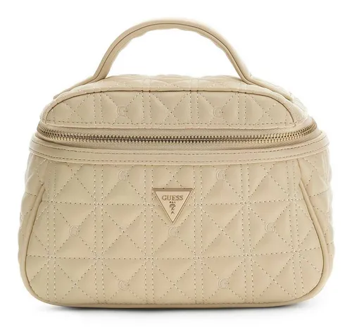 GUESS Kulturbeutel Beauty Case Stone beige in beige von GUESS