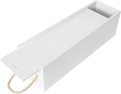 Creative Deco Weinkiste Holzkiste Weinbox für 1 Flasche in weiß von CREATIV DEKO