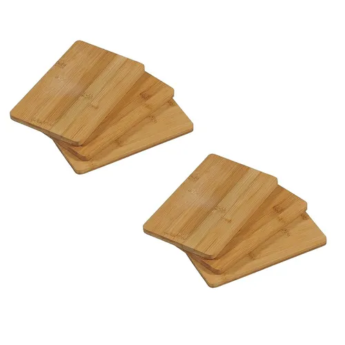 KESPER Frühstücksbrettchen Bambusholz 6er Pack robust langlebig für täglichen Ge