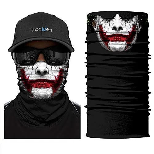 ShopINess Unisex Schlauchschal Halswärmer Neckwarmer Multifunktions schlauchtuch für Motorrad Bikes Sport Festival Halloween Karneval - Joky
