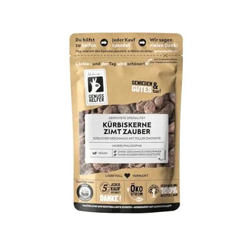 Bremer Gewürzhandel Kürbiskerne Zimtzauber, geröstet, vegan, eigene Herstellung, süßer Geschmack mit Ceylon Zimt, 100g
