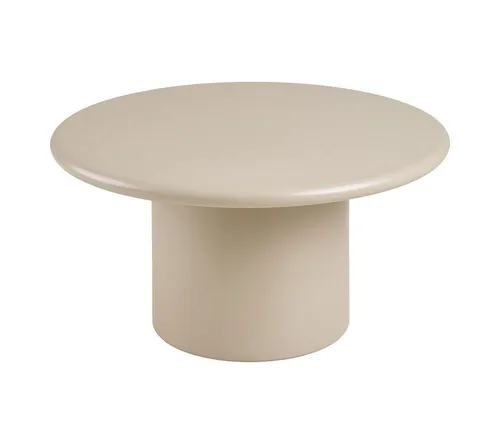 ebuy24 Couchtisch Nagano Ø80cm in Sandfarbe - Stylischer Couchtisch mit einem Durchmesser von 80 cm, ideal für jedes Wohnzimmer. Robuste Verarbeitung und modernes Design machen ihn zum perfekten Möbelstück für gesellige Abende.