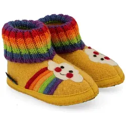 Haflinger Kinder Hausschuh gelb Größe 33 - Bequemer Hausschuh für Kinder, ideal für drinnen, aus hochwertigen Materialien für optimalen Komfort und Halt.