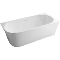 Bernstein Freistehende Badewanne NOVA - Elegante Eckbadewanne in Weiß Matt - Moderne Eckbadewanne mit abgerundeter Ecke, ideal für platzsparende Badezimmer. Doppelwandige Konstruktion sorgt für gute Wärmespeicherung und angenehmen Komfort.