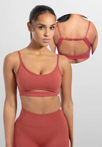 Smilodox Sport-BH Nesa, Blickdicht Rutschfestes Sport Bra, Gerippter Stoff Crop Top, Shaped Fit ärmelloses Oberteil, Atmungsaktives Yoga Tank Top