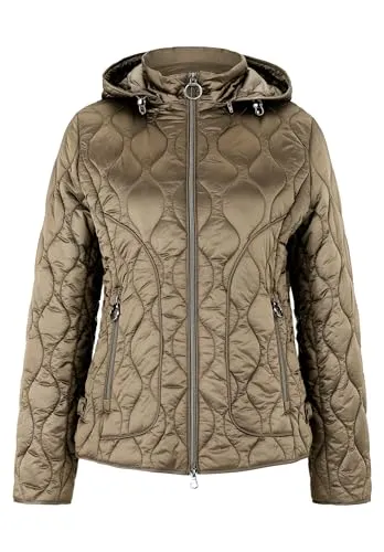 Betty Barclay Damen Outdoorjacke mit Abnehmbarer Kapuze 40, Taupe - Moderne, leicht taillierte Outdoorjacke mit abnehmbarer Kapuze. Ideal für wechselhaftes Wetter, bietet sie Komfort und Stil in jeder Situation.