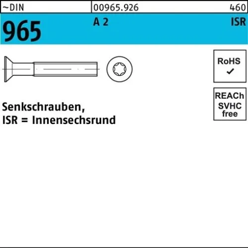 500er PACK(Stk) 000965920060050008 Senkschraube DIN 965 Innensechsrund M 5 x 8