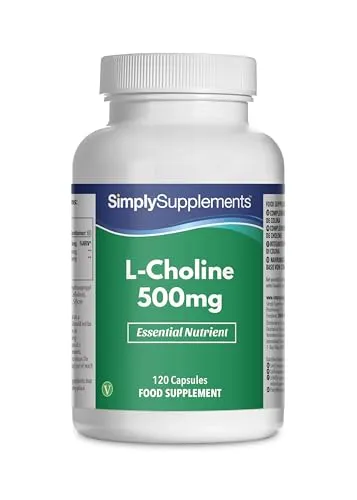 L-Cholin Kapseln 500mg | Vegane Nahrungsergänzung | 120 Kapseln für 2 Monate