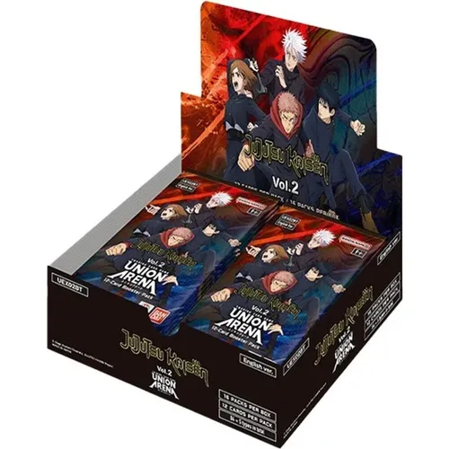BANDAI Union Arena Kartenspiel: Booster-Box Jujutsu Kaisen Volume 2 (UEX02BT) - 16 Packungen - Sammelkartenspiele: Booster Packs, erweitere deine Sammlung mit 16 packenden Booster-Packs aus der beliebten Jujutsu Kaisen Serie.