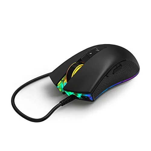 uRage Gaming-Maus “Reaper 400”, Anti-Rutsch-Beschichtung, Omron Click Switches, 10.000-dpi-Avago-Sensor, Plug & Play, 2m Kabellänge, inkl. Gaming-Software