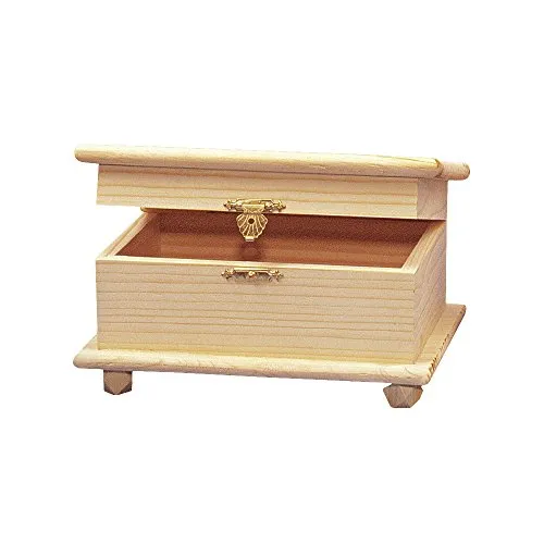 Rayher 6135000 Holz-Schatulle, 10,5x19x13,5 cm