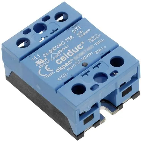 Celduc Halbleiterrelais SO867070 75A - Zuverlässige Schalttechnik - Sonstige Elektroinstallationsartikel, max. Schaltspannung von 510 V/AC für hohe Leistung und Langlebigkeit.