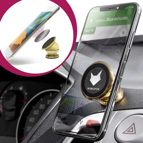 Mobilefox Smartphone-Halterung 360° Magnet Kugelkopf Halterung Halter Auto KFZ Armaturenbrett