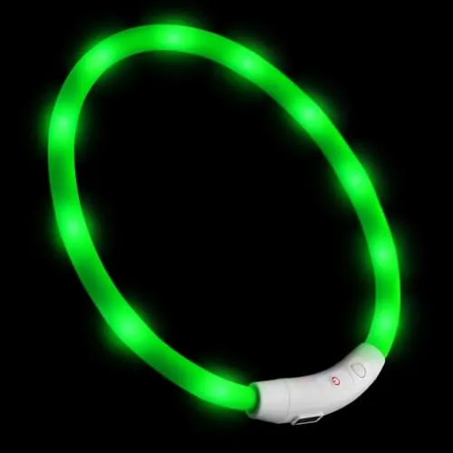 PRECORN LED USB-C Silikon Hundehalsband – Sicheres Leuchthalsband für Hunde und Katzen