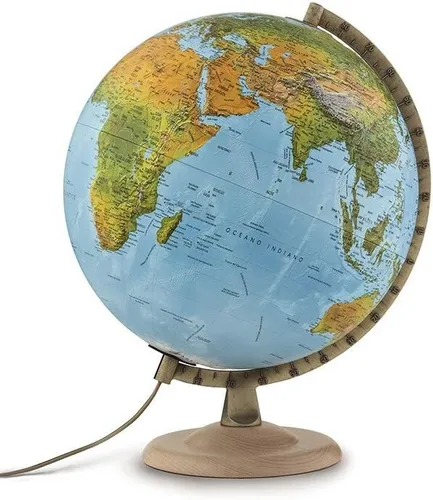TECNODIDATTICA Weltkarte Atmosphäre Relief Leuchtglobus Italienisch