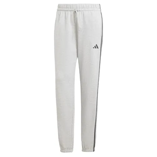 adidas Damen Essentials 3-Stripes French Terry Cuffed Pants in grau von adidas