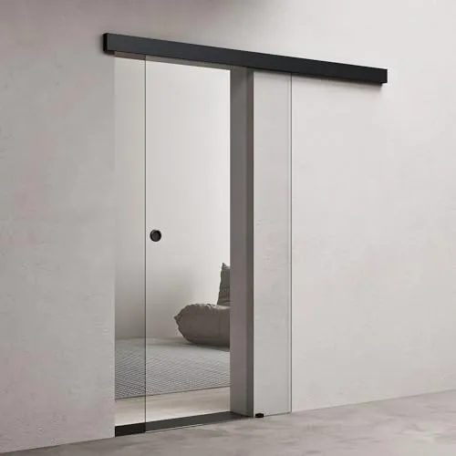 doporro Glasschiebetür Design komplettset mit ESG-Sicherheitsglas - Elegante Schiebetür aus 8mm ESG-Sicherheitsglas, ideal für platzsparende Raumlösungen und optimale Lichtverhältnisse. Schnelle Montage mit hochwertigem Zubehör.