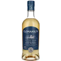 Clonakilty GALLEY HEAD Single Malt Irish Whiskey 40% Vol. 0,7l - Whisky mit maritimer Note, gereift in ehemaligen Bordeaux-Fässern für ein harmonisches Geschmackserlebnis. Ideal pur, auf Eis oder im Cocktail.