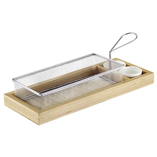 WESTMARK Servierkörbchen Tapa mit Bambus Tray, 4-teilig