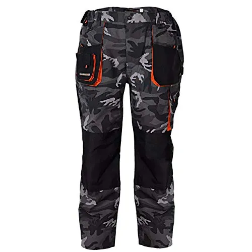 Terratrend Job 3230-48-6210 Herren Hose Größe 48 - Camouflage/Grau/Schwarz - Praktische Herren Hose in Größe 48 mit Handy- und Zollstocktasche, ideal für den täglichen Einsatz. Hergestellt aus strapazierfähigem Material für optimale Flexibilität und Komfort.
