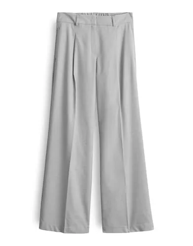 someday Damen Wide Leg Pants | Catsby Soft Viskose Mix Hazy Fog Melange, Größe 42