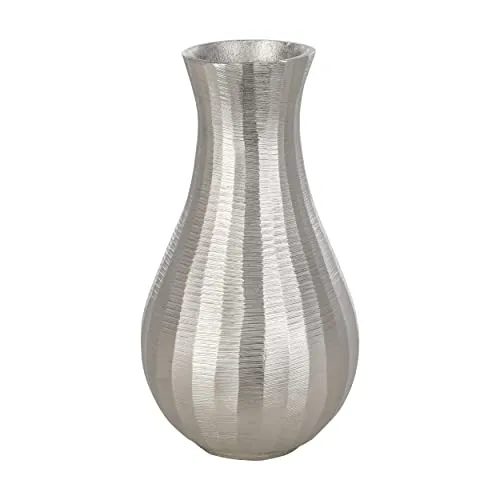 EGLO LIVING Metallvase Abucay - Moderne Deko Vase aus Aluminium in Nickel, perfekt für Pampasgras und stilvolle Tischdeko im Wohnzimmer. Ideal zum Kombinieren mit anderen Dekoartikeln und ein tolles Geschenk!