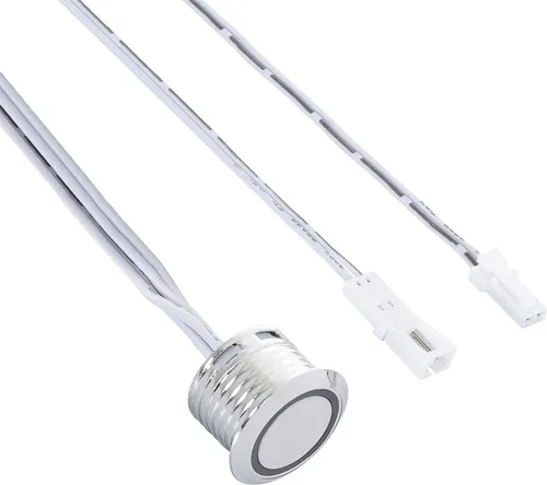 Mini- Einbau-Sensorschalter für LED-Streifen Silbern