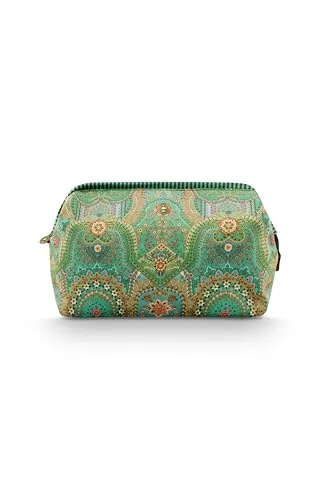PiP Studio Kosmetiktasche Jabali Grün - Reisetasche in stilvollem Design, perfekt für unterwegs und bietet ausreichend Platz für Ihre Kosmetikartikel.