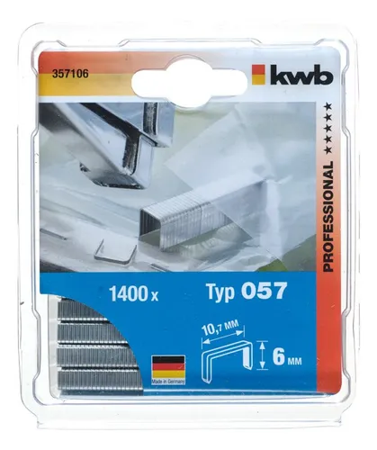 KWB Heftklammern 6mm Typ 057/C 1400 Stück für Tacker & Heftgeräte