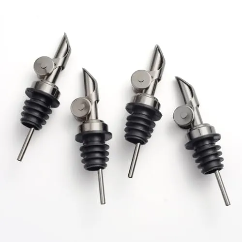 Molimoli Edelstahl-Likör-Ausgießer mit automatischem Anti-Oxidationsmechanismus, Flaschen für Alkohol, Olivenöl-Spender, Wein- und Öl-Ausgießer, Verpackung