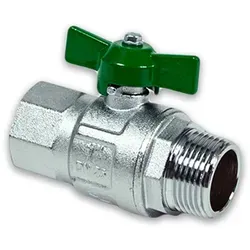 Messing Trinkwasserkugelhähne mit Flügelgriff IG auf AG (Ausführung: 3/8'' Pmax: 50bar)