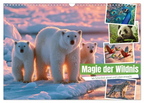 Magie der Wildnis (Wandkalender 2026 DIN A3 quer), CALVENDO Monatskalender