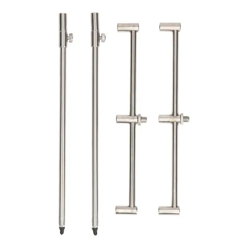 Angelspezi Inox Rod Set 2 Banksticks 2 Buzzer Bars Rutenauflage Rutenablage