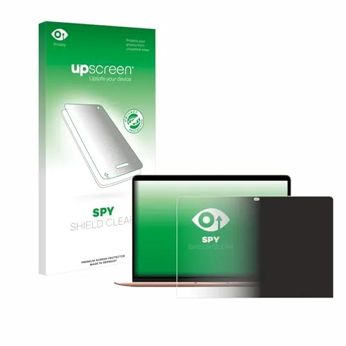 upscreen Anti-Spy Blickschutzfolie für Apple MacBook Air M1 2020 - Displayschutz für tragbare Computer mit effektiven Sichtschutz, Blaulichtfilter und blasenfreier Montage – ideal zum Schutz Ihrer Daten und Augen.
