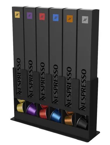 TAVOLA SWISS Kapselspender für Nespresso Kaffeekapseln - Kapselspender für bis zu 60 Kaffeekapseln, platzsparend und stilvoll - die perfekte Lösung für Kaffeeliebhaber!