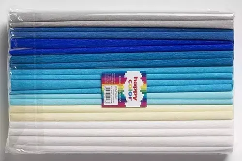 Bibuła marszczona 25 x 200 cm, odcienie niebieskie, 10 rolek GDD 5905130004636