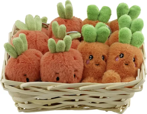 Schlüsselanhänger Karotte Plüsch 8 x 6,5 cm orange in orange von Rodermund