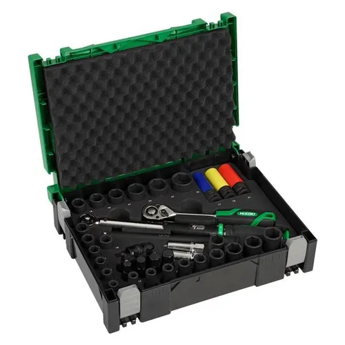 Hikoki 39 delige ANWB velgen doppenset, momentsleutel 20-160Nm, alu velgen doppen, slagvaste doppen in HSCI (1/2