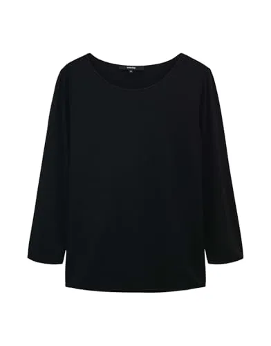 someday Damen Dreiviertelarmshirt KIROSA Slim | Elegantes Basicshirt aus Ecovero Viskose - T-Shirts für Damen, elegantes Dreiviertelarmshirt aus nachhaltigem Ecovero Viskose-Mix für ein angenehmes Tragegefühl und vielseitige Kombinationsmöglichkeiten.
