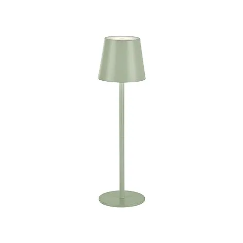 SellTec LED Tischleuchte Akku USB, weiß dimmbar Touchdimmer, IP54 Außen für Garten, Gartentisch, Camping, Balkon oder Terrasse (1 Stück, Grün)