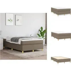 vidaXL Boxspringbett Taupe 120x200 cm Stoff von vidaXL