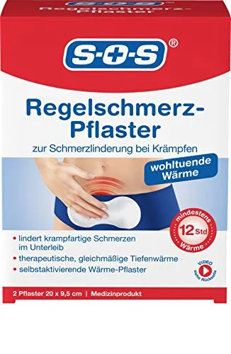 SOS Regelschmerz-Pflaster, effektive Schmerzlinderung bei Menstruationskrämpfen