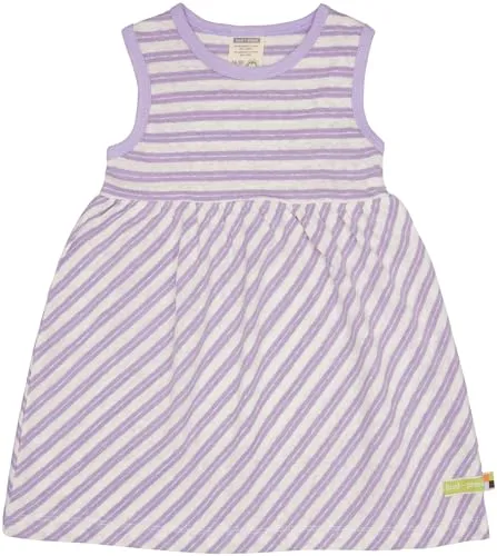 loud + proud Kleid Streifen mit Leinen in lila von loud + proud