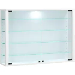 VCM Glasvitrine hängend | Modern und platzsparend - Glasvitrine mit ESG-Sicherheitsglas, ideal für Wohn- und Arbeitsbereiche. 4 variable Glasböden bieten flexible Aufbewahrung und Präsentation.