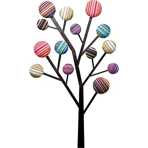 Kare Design Wandgarderobe Bubble Tree, Mehrfarbig, 111x65x7 cm, mit 6 Haken
