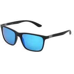 Ray-Ban RB4385 Herren-Sonnenbrille - Stilvolle Vollrand-Sonnenbrille in Schwarz - Sonnenbrillen mit eckigem Design, idealer UV-Schutz und zeitloser Stil für Herren.
